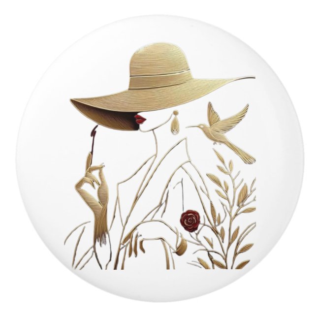 Keramikgriffzug Keramikknauf (Vorderseite)