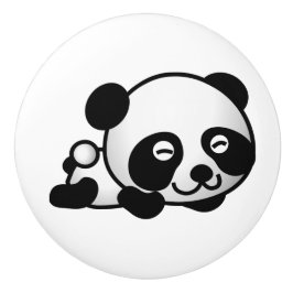 Keramikknauf. Panda. Keramikknauf