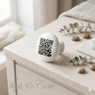Keramikknopf mit einzigartigem QR-Code-Design Keramikknauf