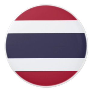 Keramikknopf mit Flagge Thailands Keramikknauf