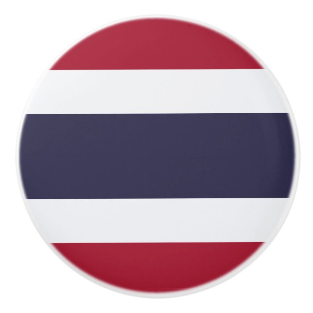 Keramikknopf mit Flagge Thailands Keramikknauf (Vorderseite)