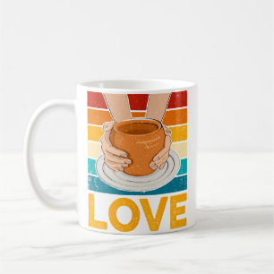 Keramikkünstler - Liebe Töpferei Retro-Ton Töpfere Kaffeetasse