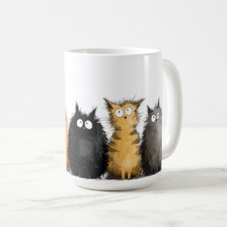 Keramiktasse - Cartoon Katzen Kaffeetasse
