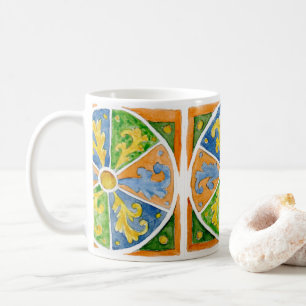 Keramiktasse mit sizilianischem Fliesendesign Kaffeetasse