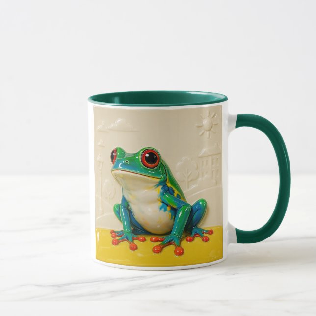 Keramischer Kunstfrosch Tasse (Rechts)