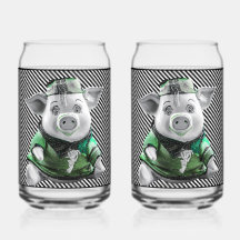 Keramisches Sparschwein Glas