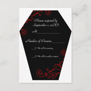 Keranda Ebony (rot) RSVP-Karte RSVP Karte
