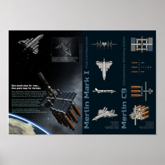 Kerbal Weltraumprogramm Merlin Adventures Poster