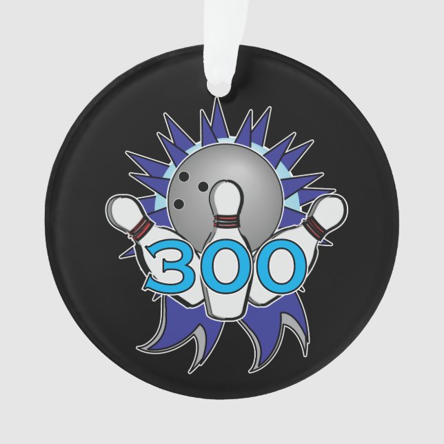 Kerbe-Name und Team des Bowlings-300 Ornament (Vorderseite)