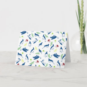 Kereru-Taubenmuster NZ-Vögel Karte