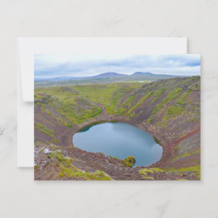 Kerid-Kratersee, Goldener Kreis, Island Postkarte