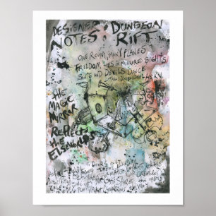 Kerker-Riss-Designer merkt Malerei Poster