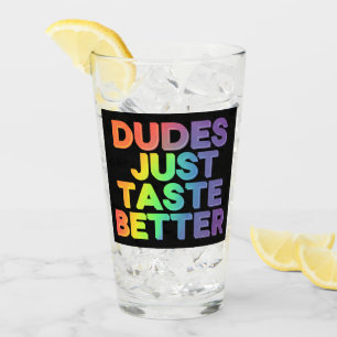 Kerle schmecken einfach besser Regenbogen Schwul S Glas
