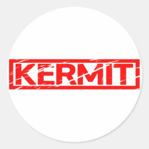 Kermit-Briefmarke Runder Aufkleber