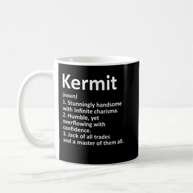 KERMIT Definition Personalisiert Name Funny Birthd Kaffeetasse (Links)
