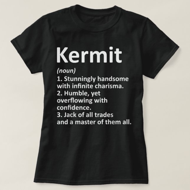 KERMIT Definition Personalisiert Name Funny Birthd T-Shirt (Design vorne)