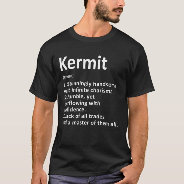 Kermit Definition Personalisiert Name Funny Birthd T-Shirt (Vorderseite)