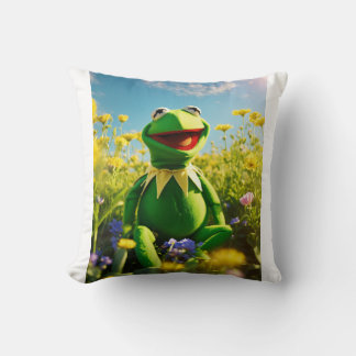 Kermit den Frosch, glücklich, leicht. Kissen