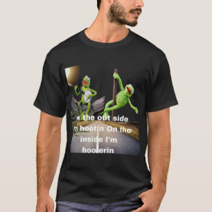Kermit Hootin und Hollerin auf der Außenseite bin T-Shirt