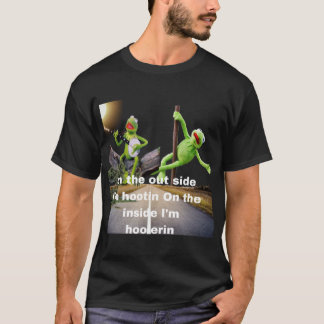 Kermit Hootin und Hollerin auf der Außenseite bin T-Shirt