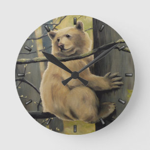 Kermode Bear Clock Bären Art Wall Uhren Bärendekor