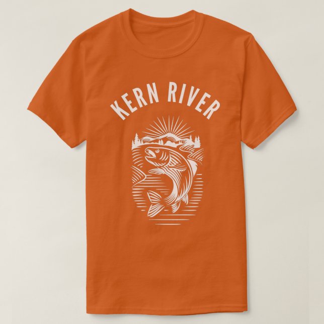 Kern River California fishing fly fishing retro  T-Shirt (Design vorne)