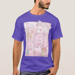 Kernästhetik Kawaii Frosch Erdbeermilch T-Shirt