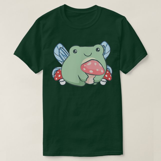 Kernästhetisch Kawaii Fairy Frog Hugging A T-Shirt (Design vorne)