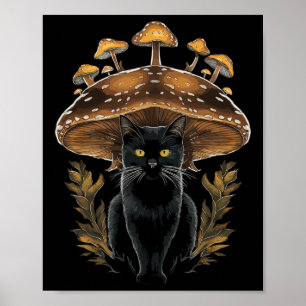 Kernästhetische Katze Pilz Poster