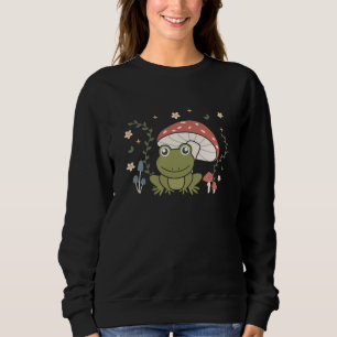 Kernästhetischer Frosch im Wald in Sweatshirt