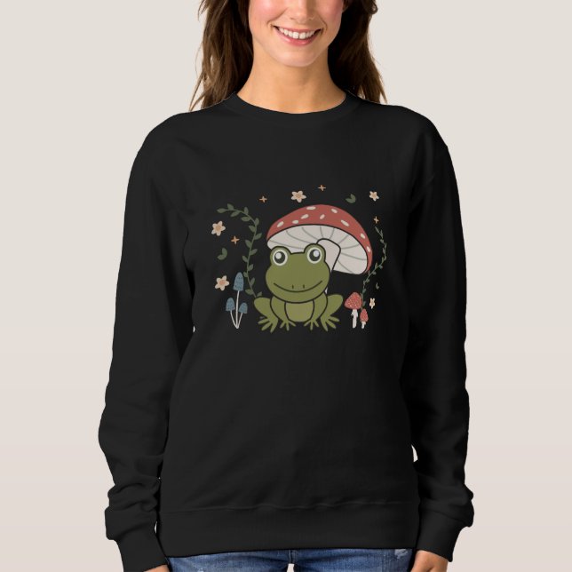 Kernästhetischer Frosch im Wald in Sweatshirt (Vorderseite)