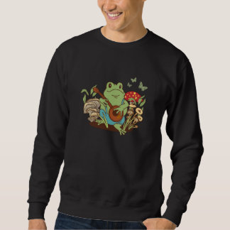 Kernästhetischer Frosch spielen Banjo Sweatshirt