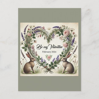 Kernaussage "Blumenherz & Bunnies" Postkarte