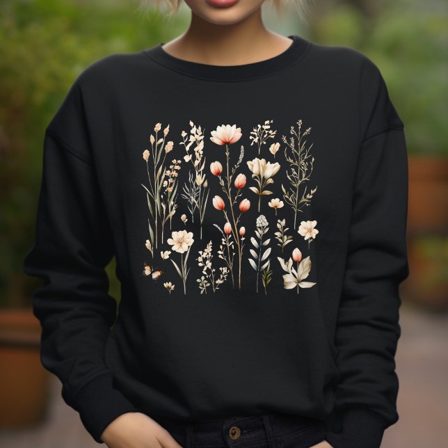 Kerne Blume und Schmetterlinge Sweatshirt (Von Creator hochgeladen)