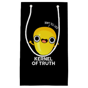 Kernel of Truth Funny Corn Pun Dark BG Kleine Geschenktüte