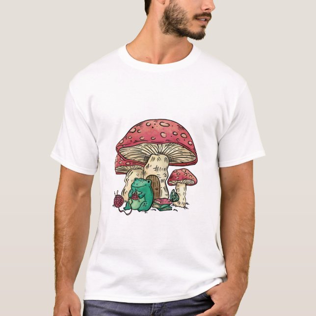 Kernfrosch mit Champignon T-Shirt (Vorderseite)