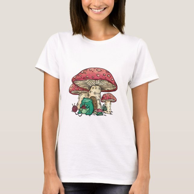 Kernfrosch mit Champignon T-Shirt (Vorderseite)