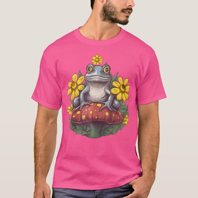 Kernfrosch mit Pilzhut-Pilzfröschen T-Shirt (Vorderseite)