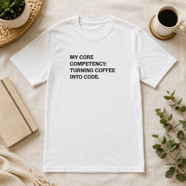 Kerngeschick: Kaffee in Code verwandeln T-Shirt (Von Creator hochgeladen)