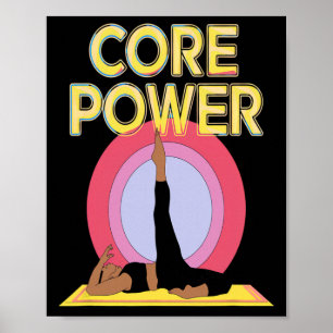 Kernkraft Abs Stärkungs-Yoga Pilates Stabilität Kö Poster