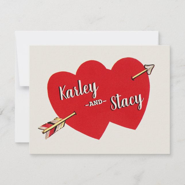 Kernname Vintag Valentine Feiertagskarte (Vorderseite)