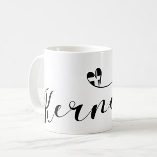 Kernow Flag in Herz, Kornisch, Cornwall Kaffeetasse