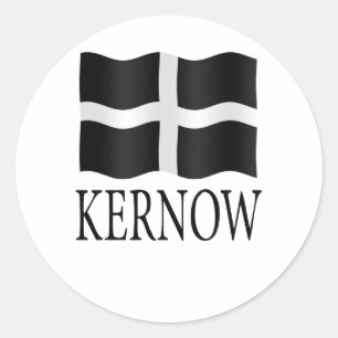 Kernow-Flagge (Cornwall) Runder Aufkleber