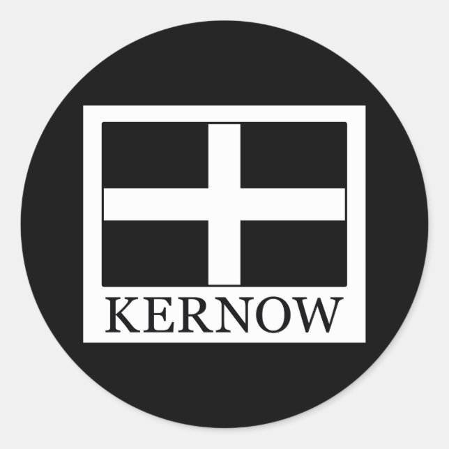 Kernow Runder Aufkleber (Vorderseite)
