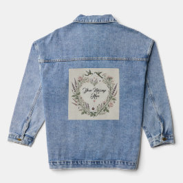 Kernpunkt "Blumenherz & Lovebirds" Jeansjacke