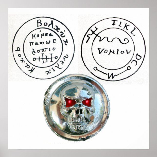 KERNSKULL UND ANTIQUE PIRATEN TREASURE KARTE POSTER (Vorne)