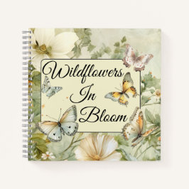 Kernspezifische Wildblumen in der Blütenlandschaft Notizbuch