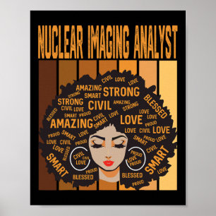 Kernspinanalytiker Mächtiger Schwarzer Geschichtsm Poster