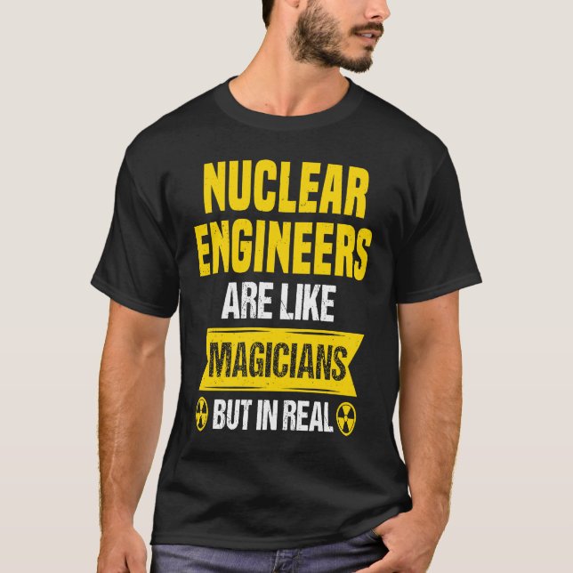 Kerntechniker Radioaktive Strahlung & Nuklear P T-Shirt (Vorderseite)