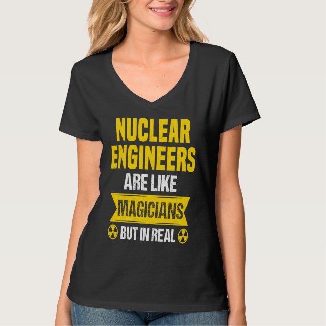Kerntechniker Radioaktive Strahlung & Nuklear P T-Shirt (Vorderseite)